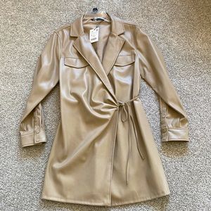 Zara Faux Leather Jacket NWT - size large
